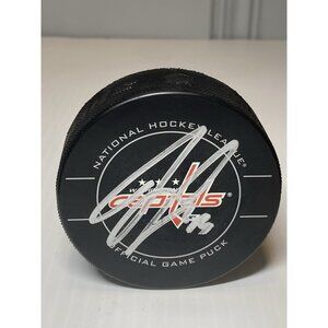 Washington Capitals JOHN CARLSON SIGNED AUTOGRAPHED OFFICIAL NHL HOCKEY PUCK